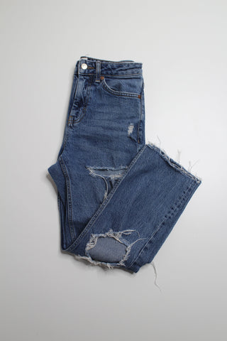 TOPSHOP (Nordstrom) straight leg distressed ankle jeans, size 26