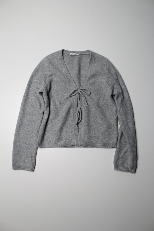Abercrombie & Fitch grey tie front cardigan, size small