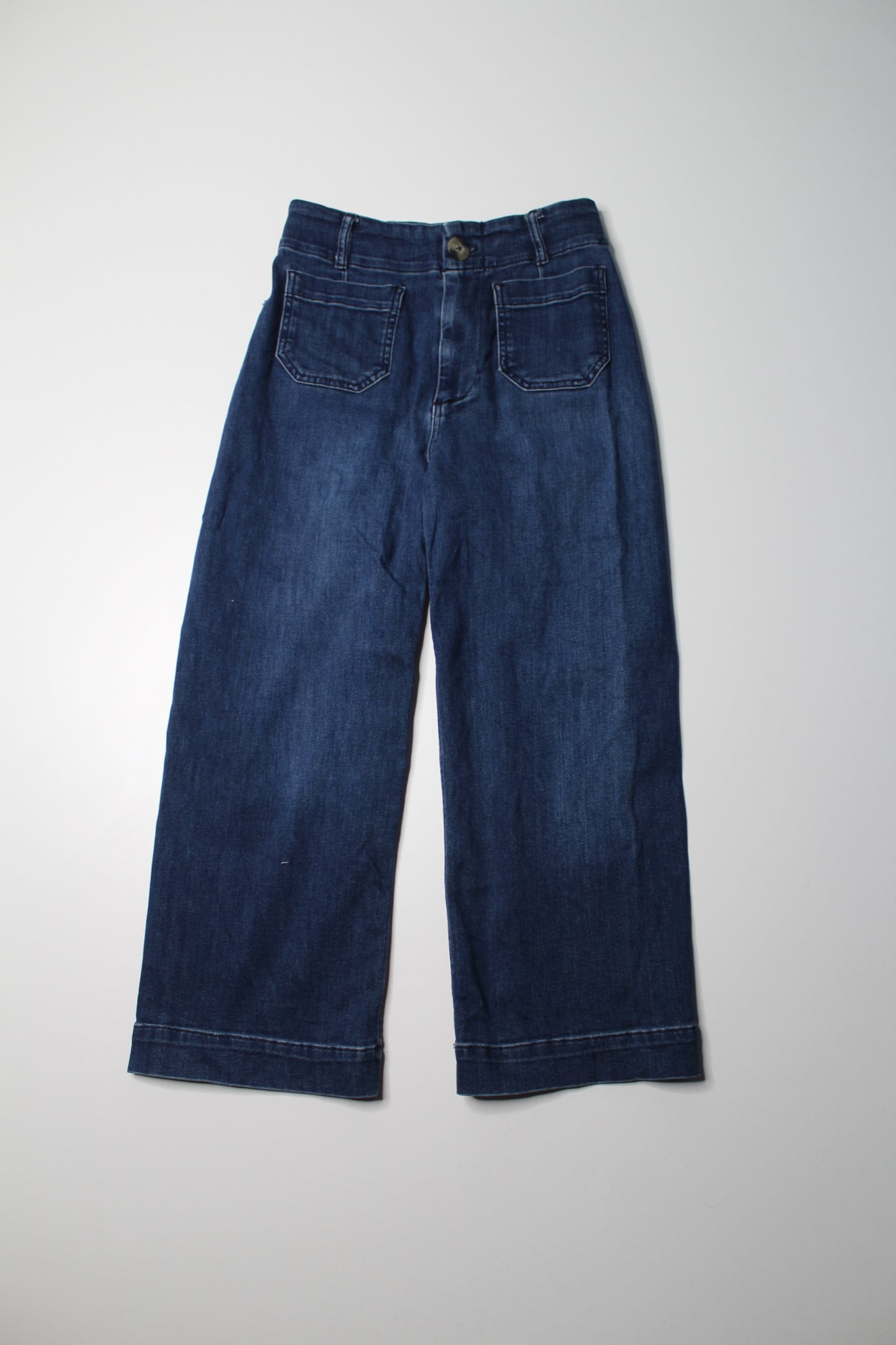Anthropologie Pilcro high rise denim culotte wide leg jeans, size 27 petite (24”) (sale: was $48)