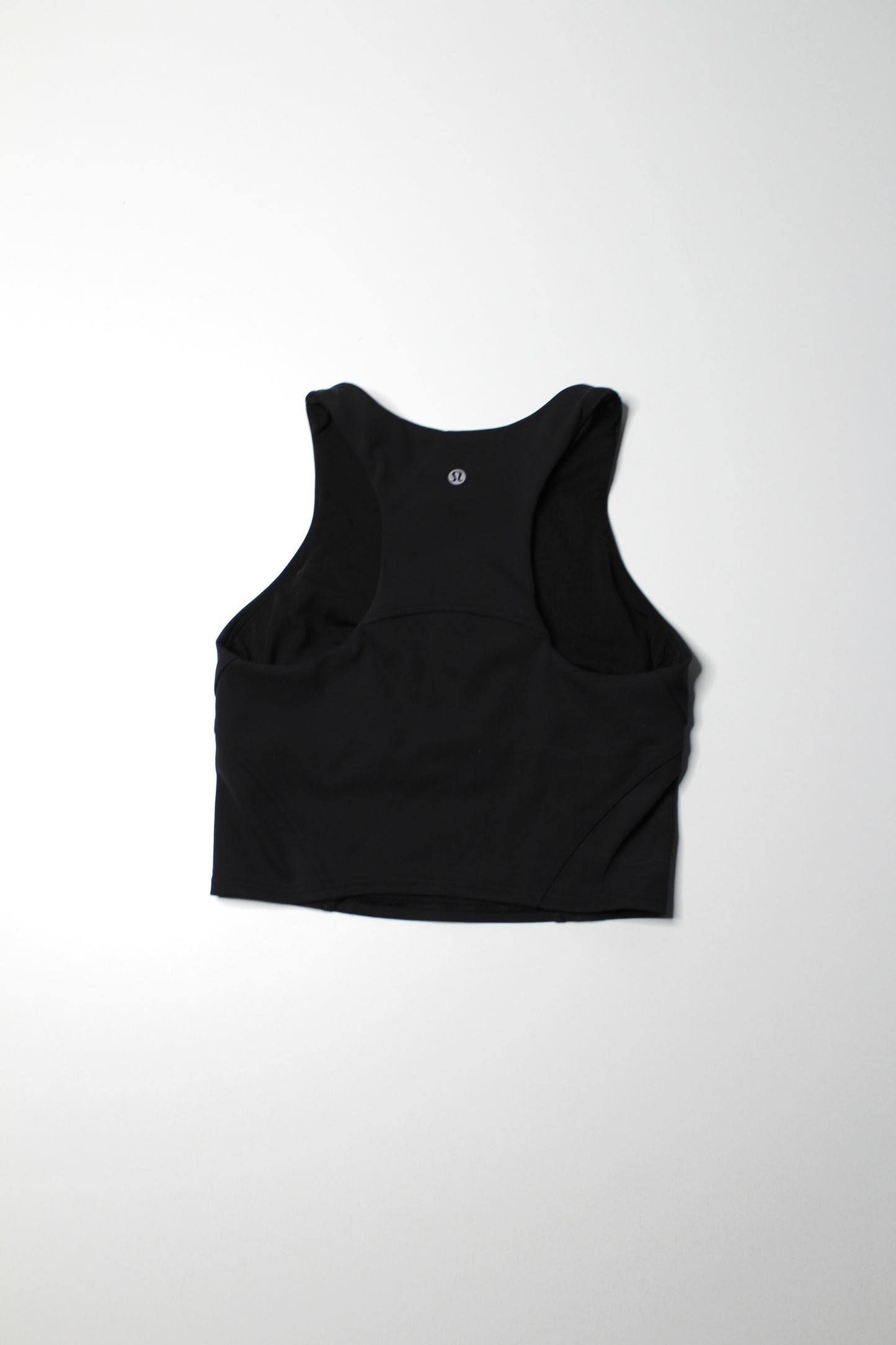 Lululemon black ‘wunder train’ cropped tank, size 6