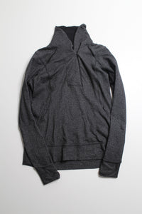 Lululemon grey herringbone think fast 1/4 zip pullover, size 10 (price reduced: was $48)