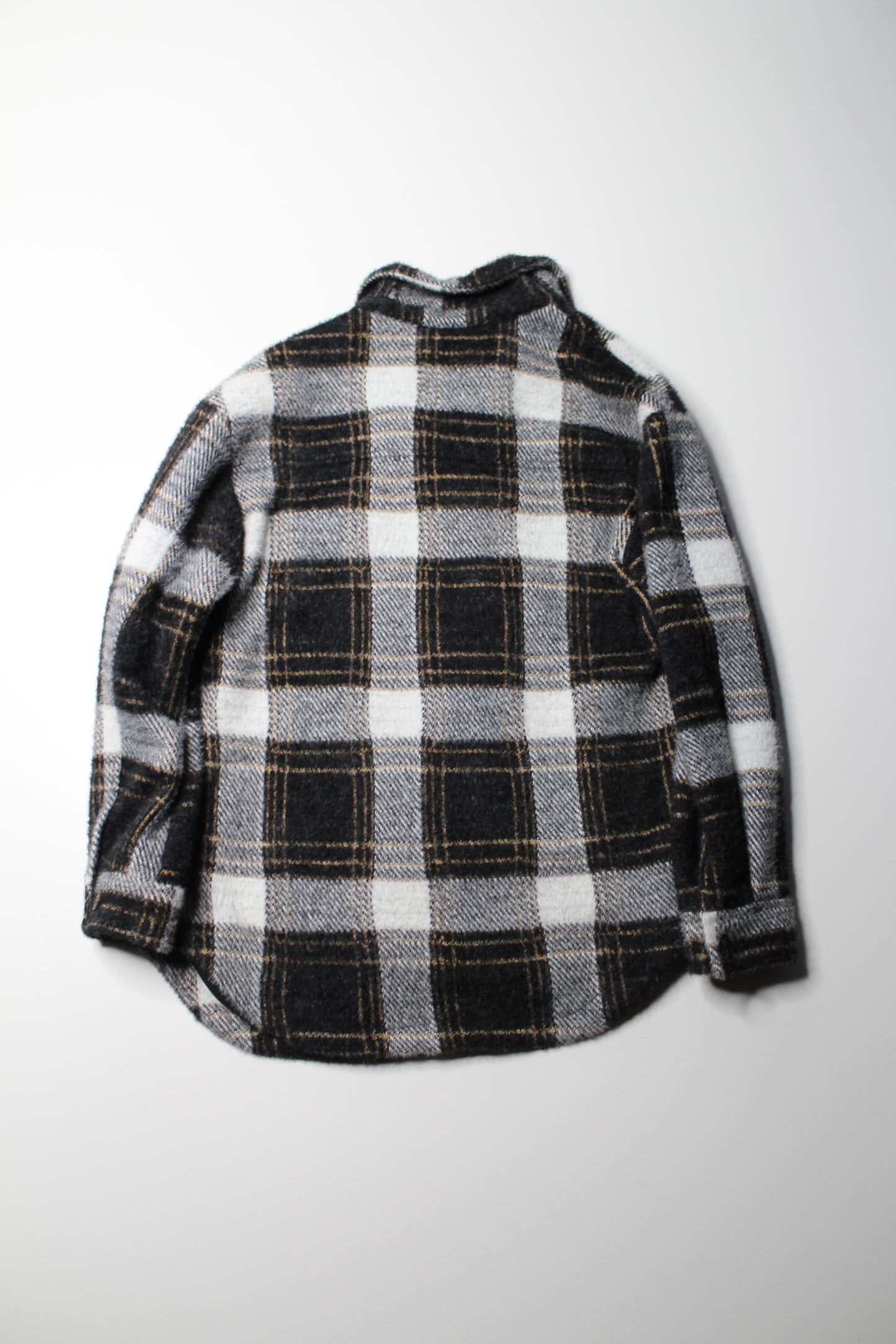 Anthropologie Greylin black plaid shacket, size small