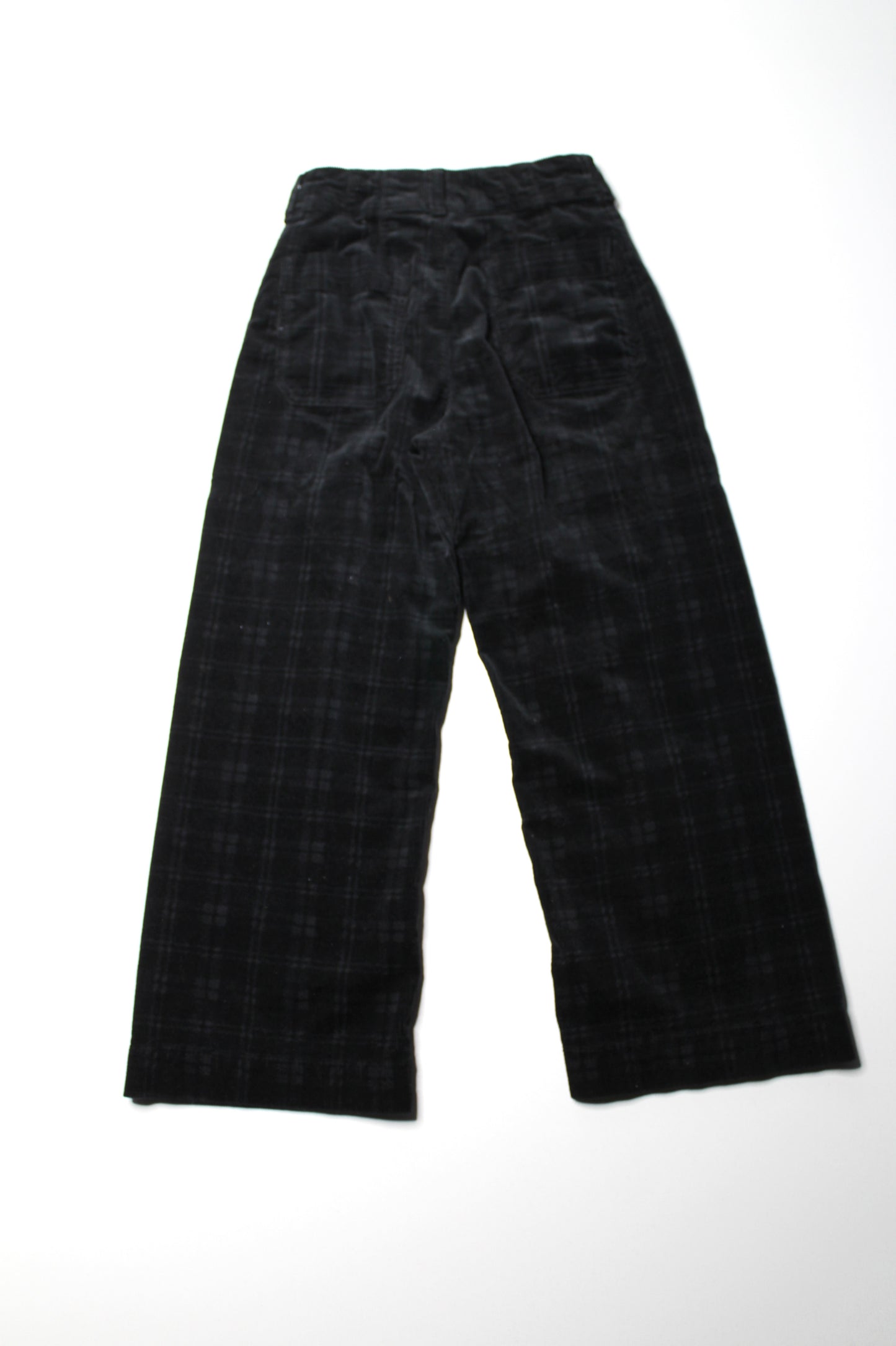 Anthropologie Maeve black/grey corduroy high rise culotte wide leg pant, size 27 (24”)