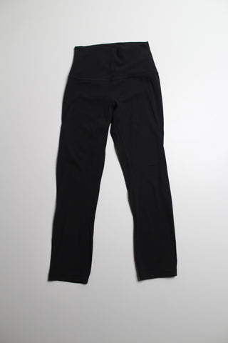 Lululemon black align crop legging, size 2 (21")