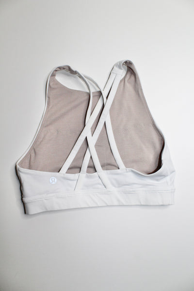 Lululemon white high neck energy bra, size 4 (price reduced: was $25)