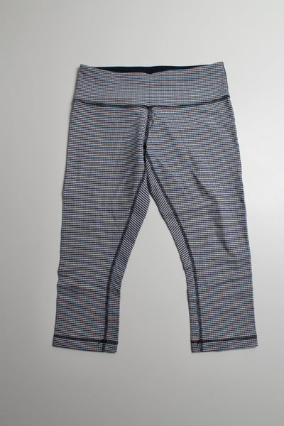 Lululemon gingham wunder under crop, size 6 (additional 50% off)