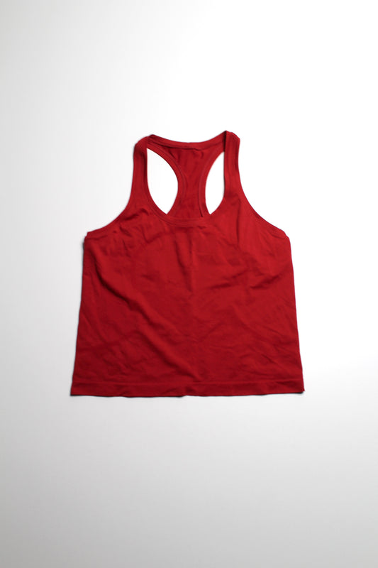 Lululemon red 'swiftly tech' tank, size 8 *race length *new