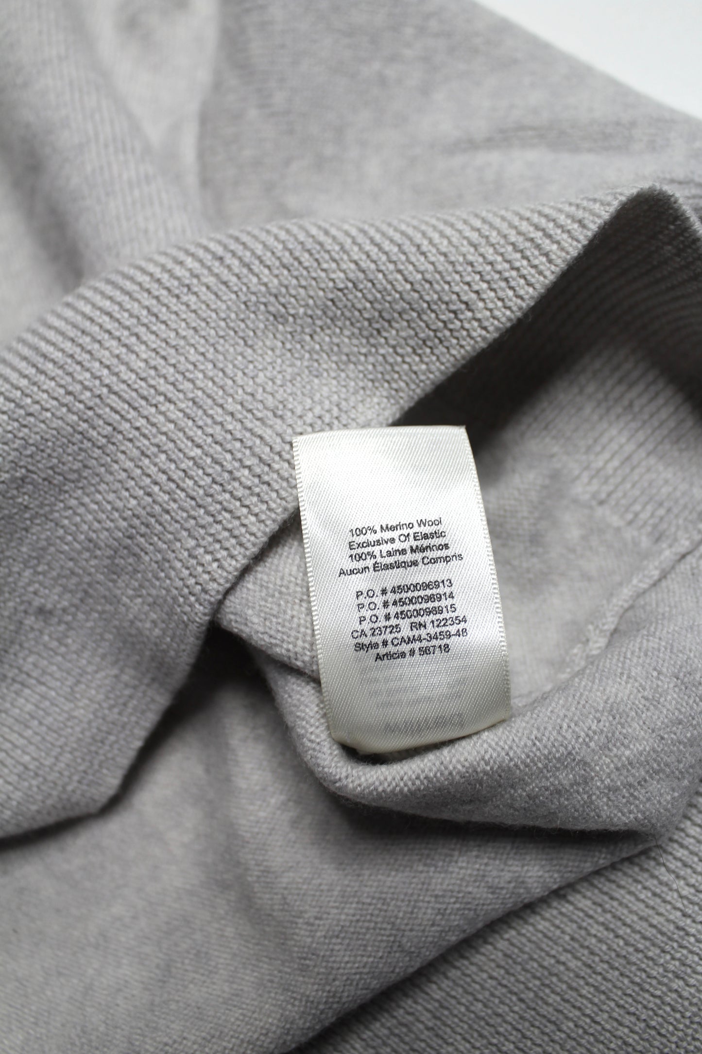 Aritzia Babaton light grey mock neck merino wool sweater, size xs