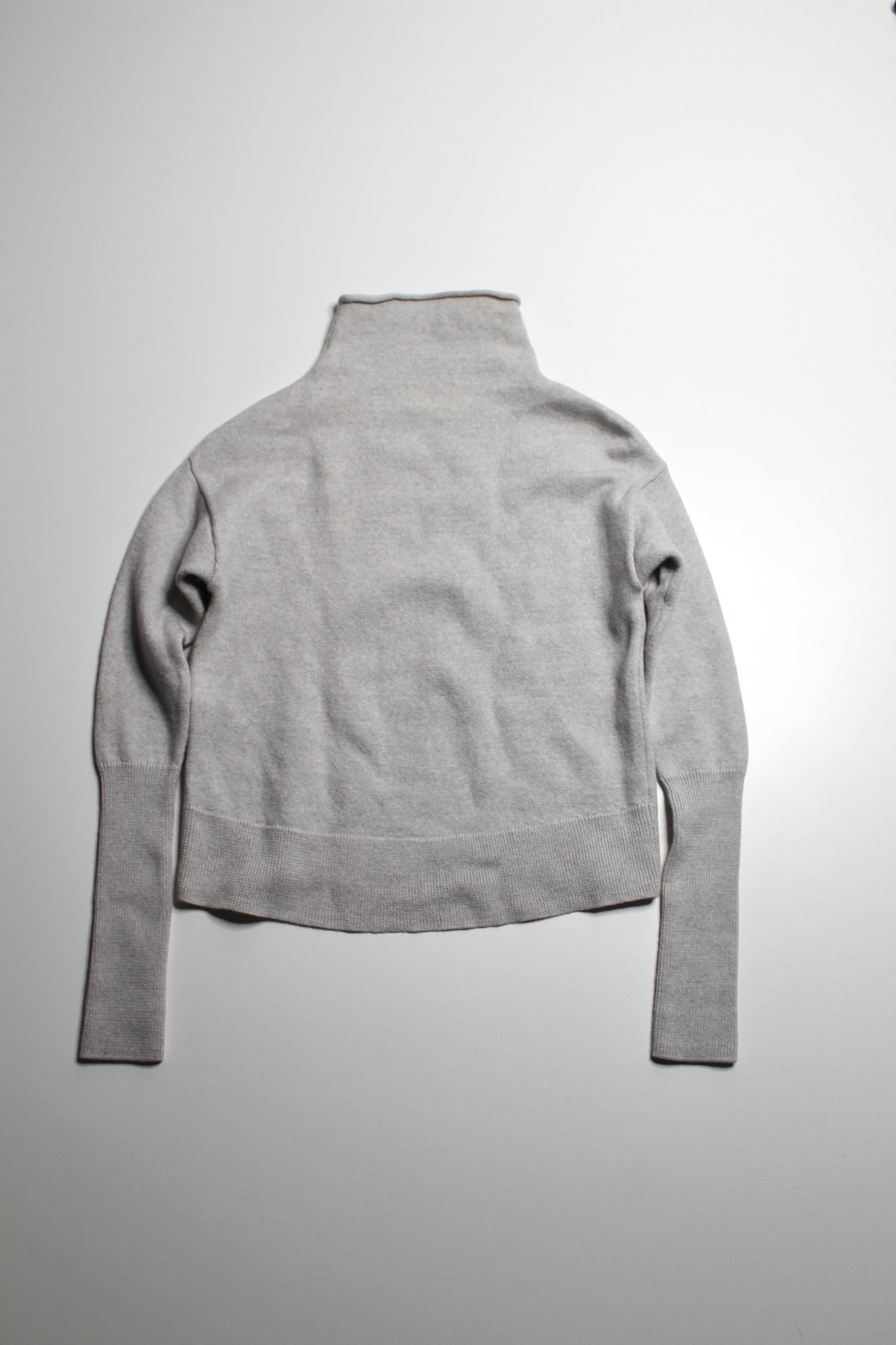 Aritzia Babaton light grey mock neck merino wool sweater, size xs
