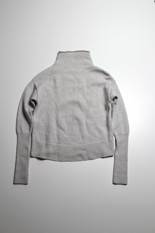 Aritzia Babaton light grey mock neck merino wool sweater, size xs
