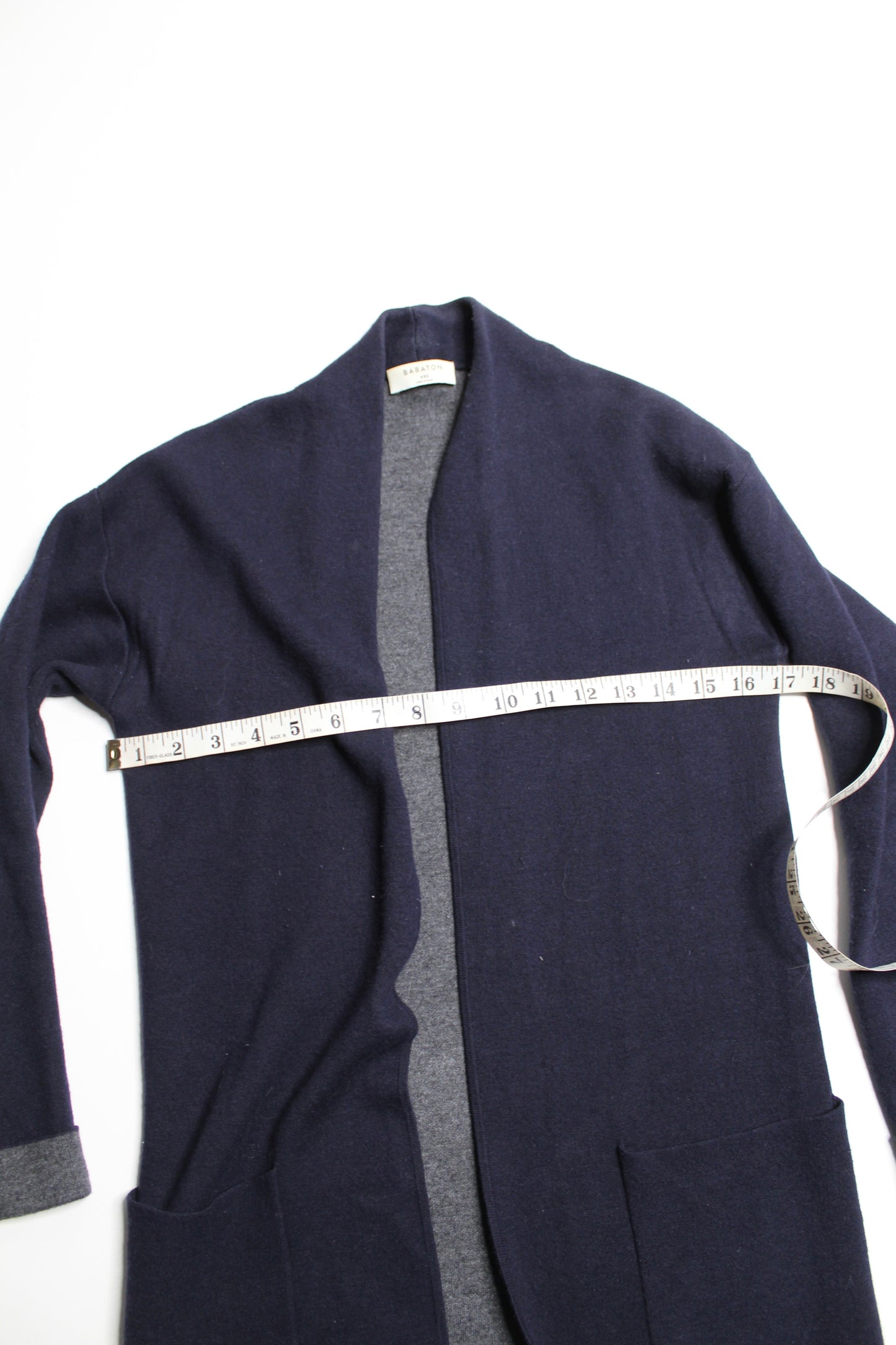 Aritzia  navy/grey 'Lance' cardigan, size xxs (loose fit)