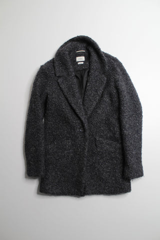 Aritzia wilfred dark grey fuzzy gondry wool coat, size xxs (loose fit) (price reduced: was $88)