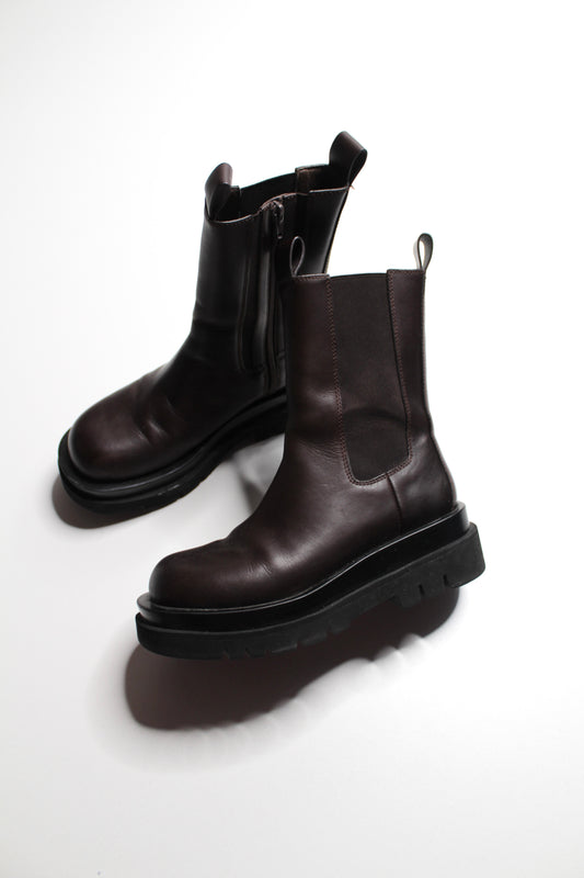 Anthropologie Jeffrey Campbell dark brown chunky leather boots, size 6.5 (20% off)