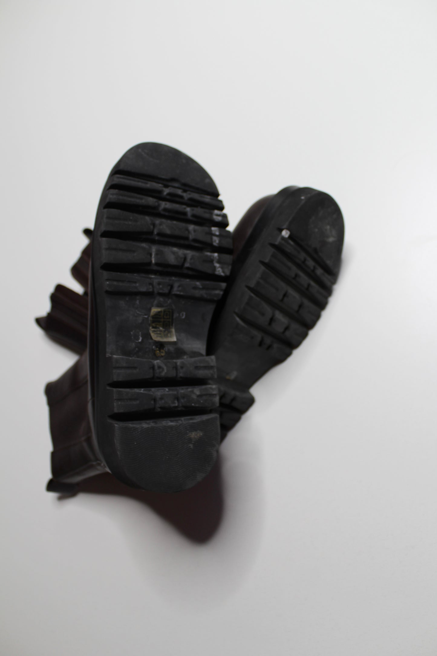 Anthropologie Jeffrey Campbell dark brown chunky leather boots, size 6.5 (20% off)