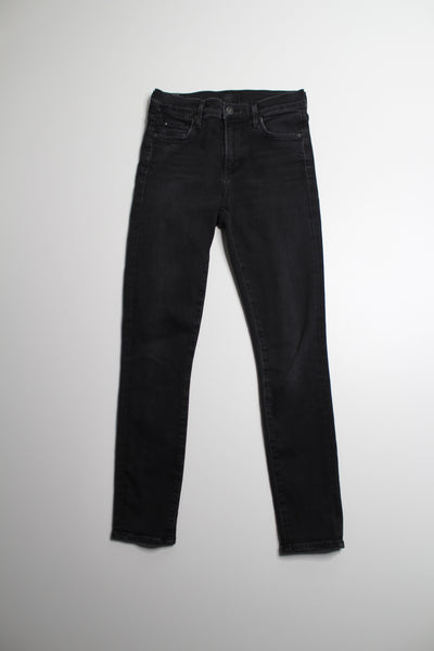 Citizens of Humanity black wash rocket ankle high rise skinny, size 26 (27")