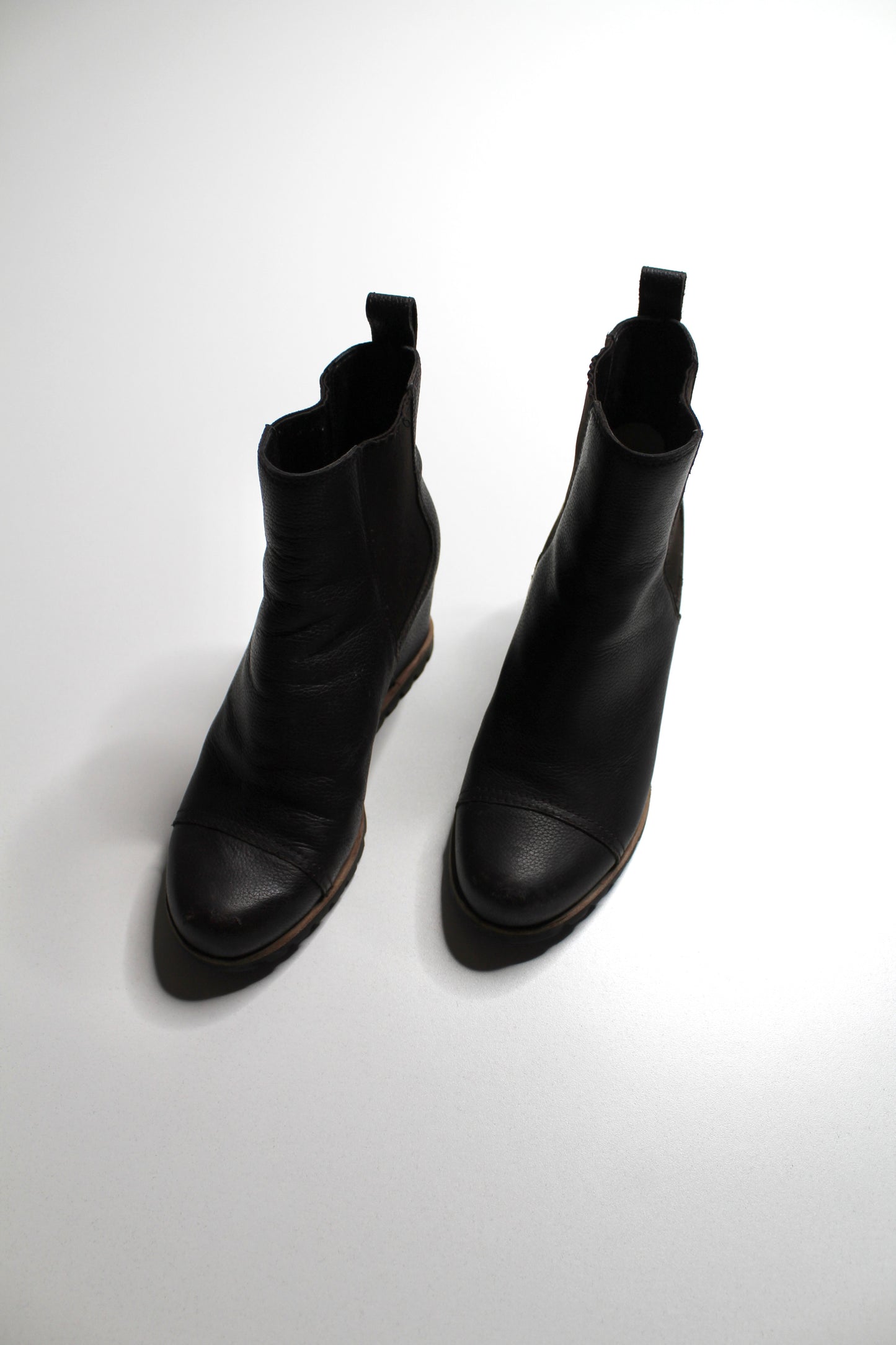 UGG brown wedge fleece insole bootie, size 6.5 (was $78)