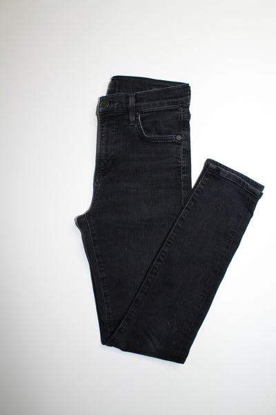 Citizens of Humanity black wash rocket ankle high rise skinny, size 26 (27")