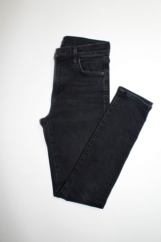 Citizens of Humanity black wash rocket ankle high rise skinny, size 26 (27")