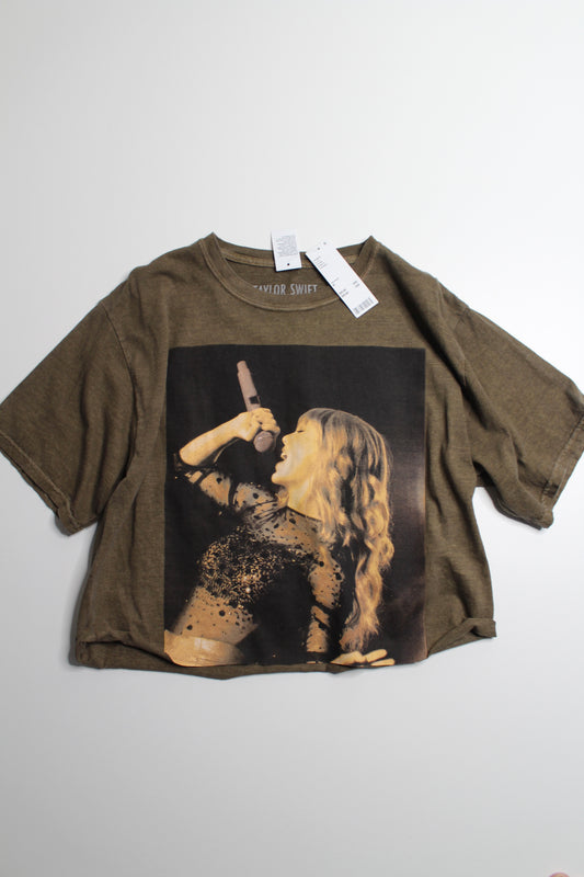 Urban Outfitters Taylor Swift cropped band t shirt, size medium (oversized fit) *new with tags (price reduced: was $36)