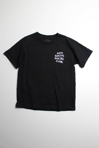 Anti Social Club black t shirt, size xs (loose fit) (price reduced: was $78)