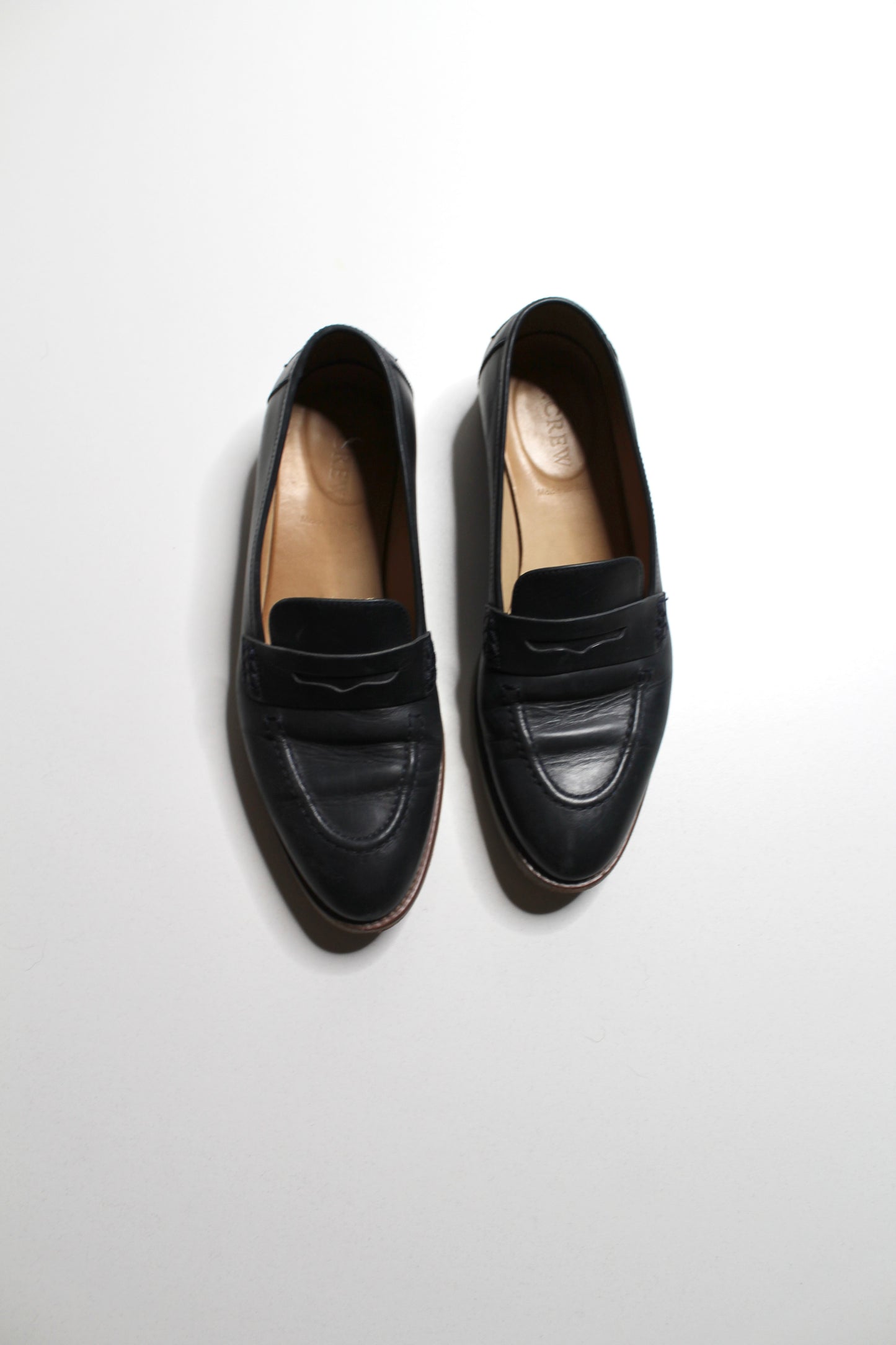 J.CREW midnight navy loafer, size 6.5