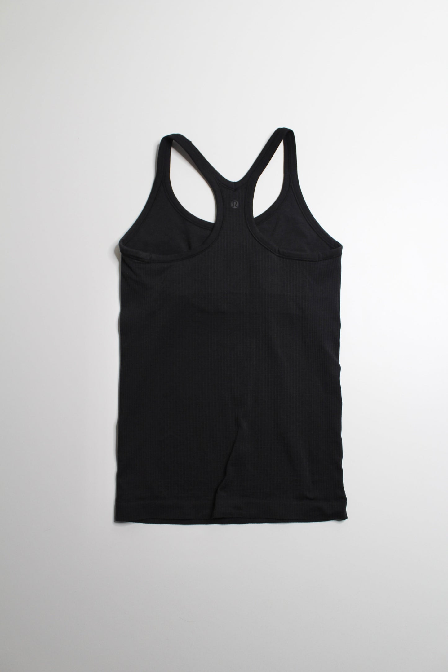 Lululemon black ‘ebb to street’ tank, size 4