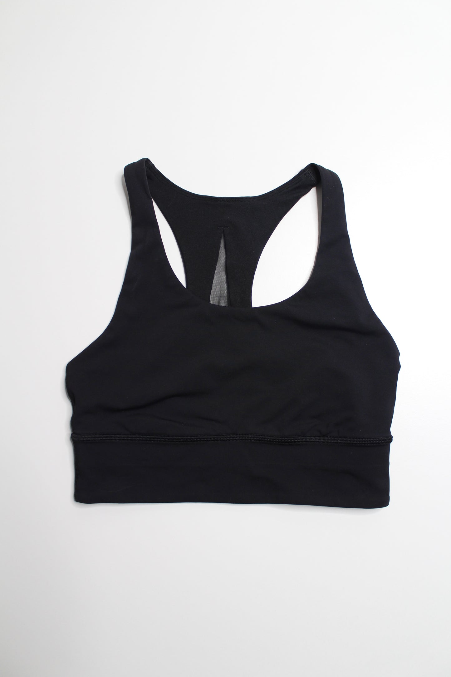 Lululemon black long line invigorate bra, size 6 *C/D cup