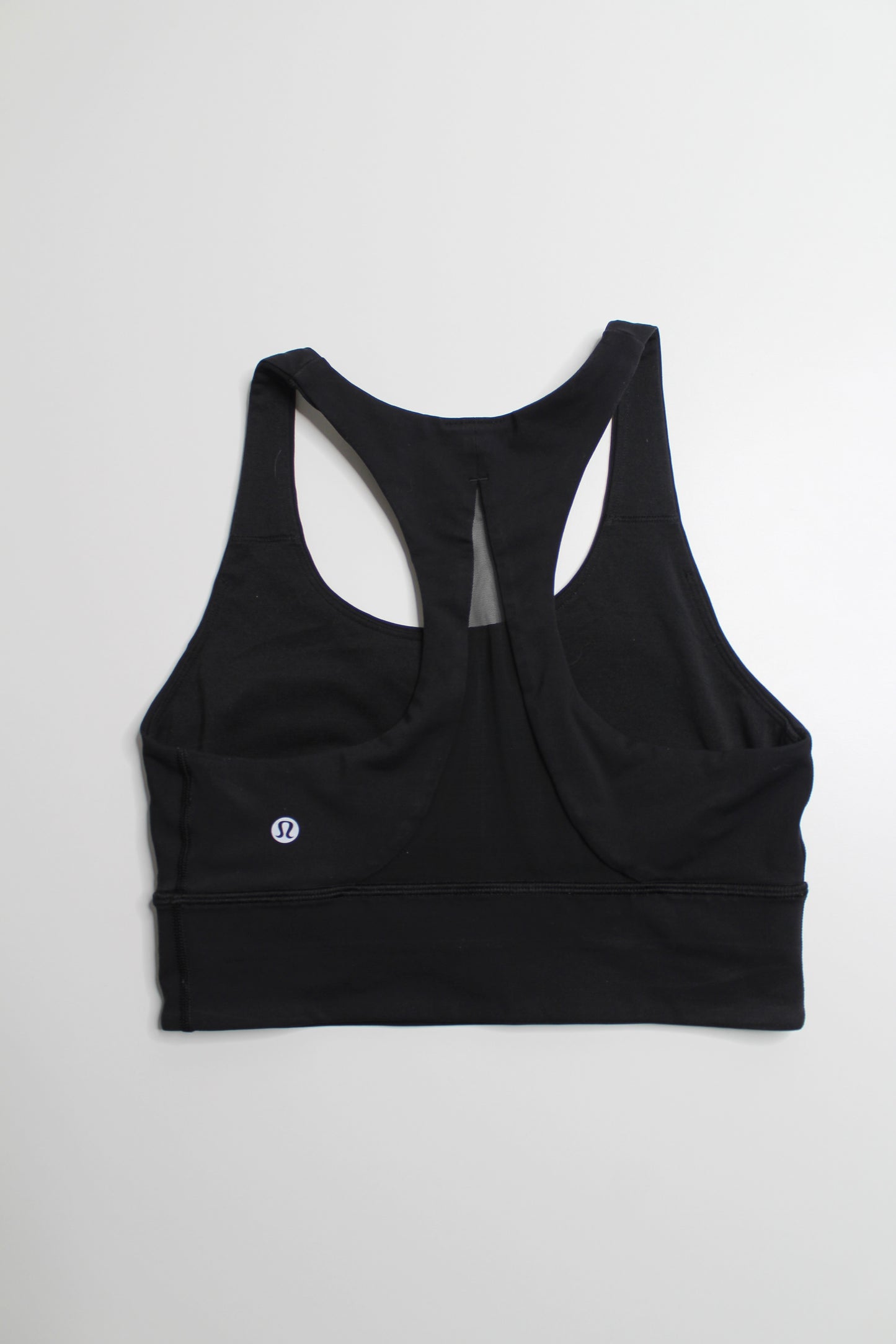 Lululemon black long line invigorate bra, size 6 *C/D cup