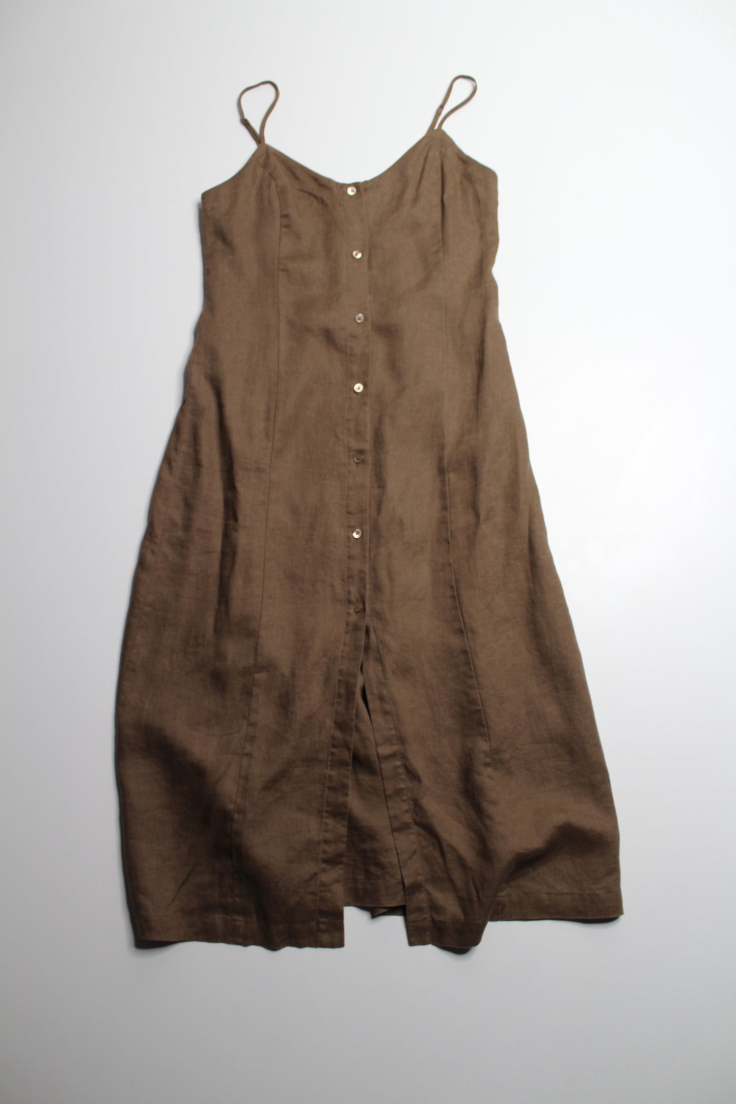 Aritzia Wilfred brown button front dress, size small