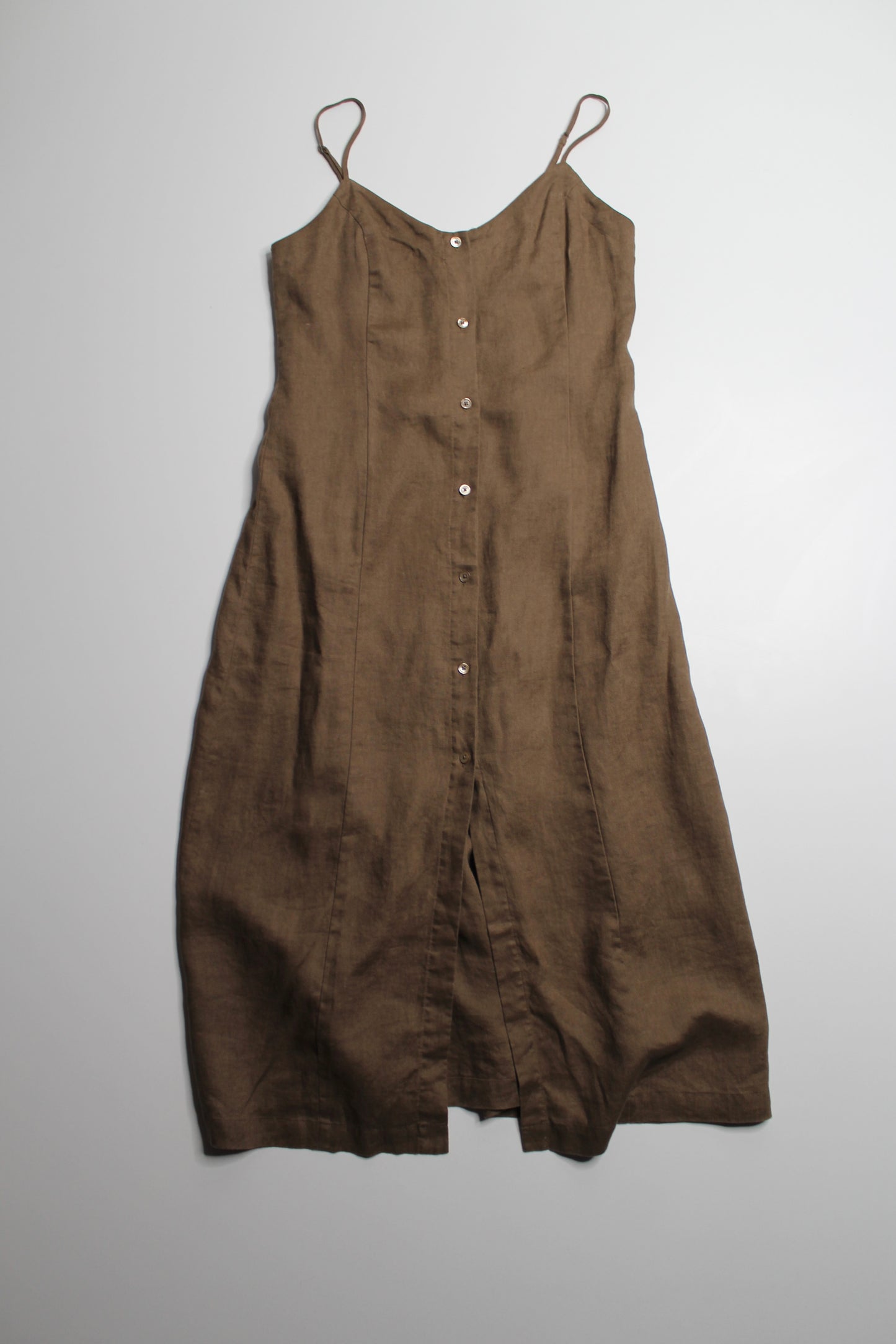 Aritzia Wilfred brown button front dress, size small