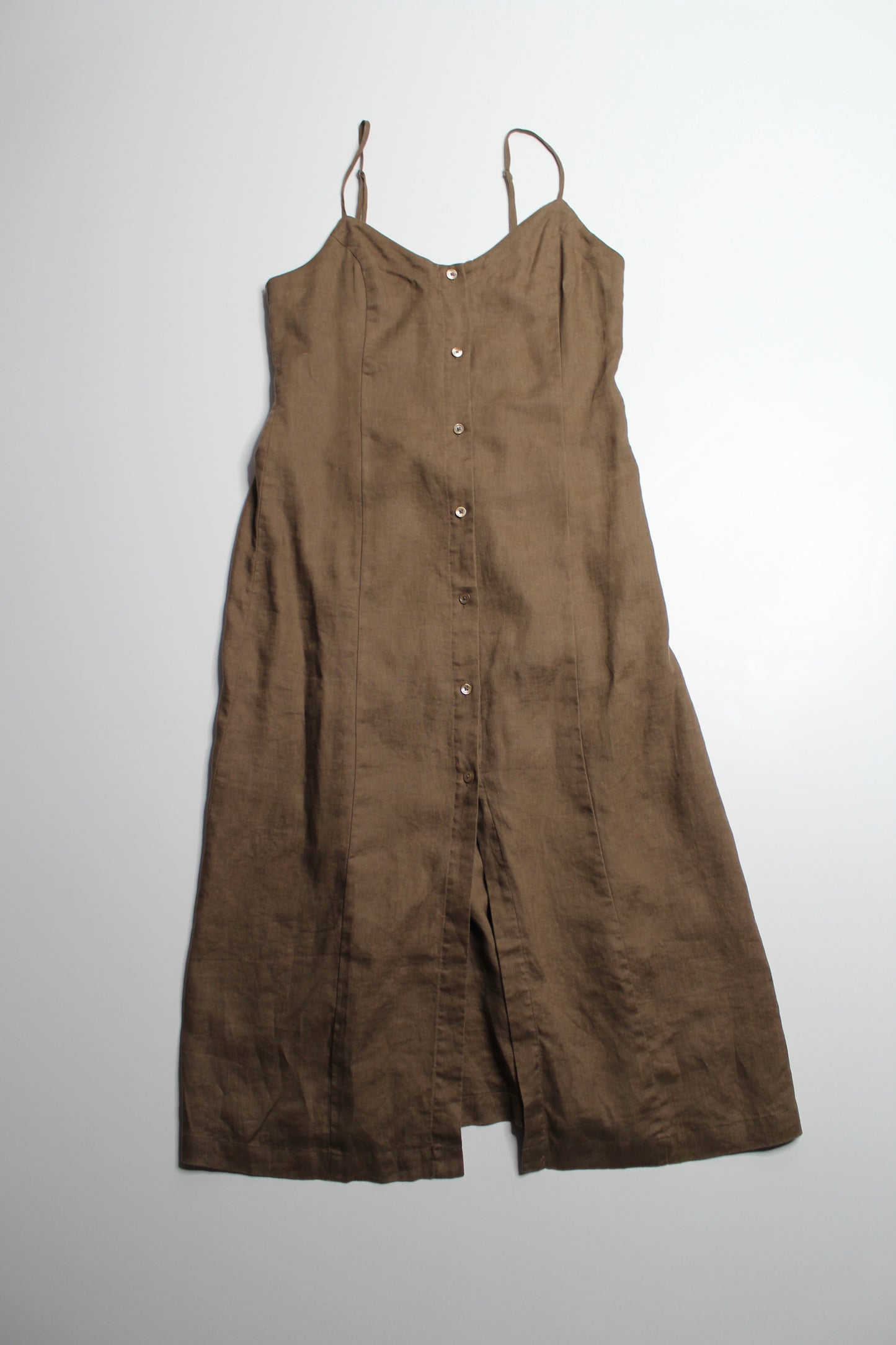 Aritzia Wilfred brown button front dress, size small