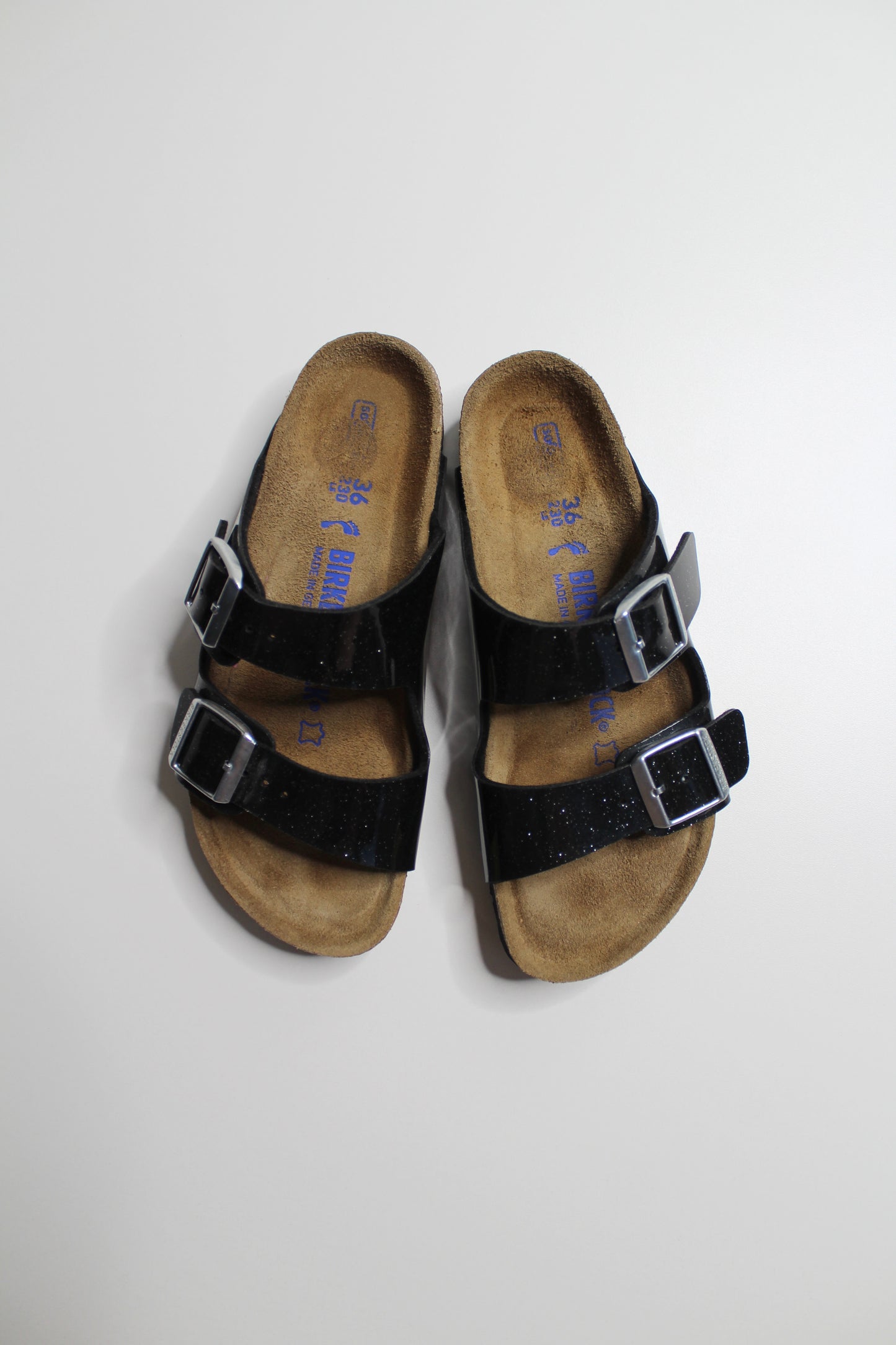 Birkenstock black cosmic sparkle sandals, size 36 (fits size 6) *worn once (price reduced: was $68)