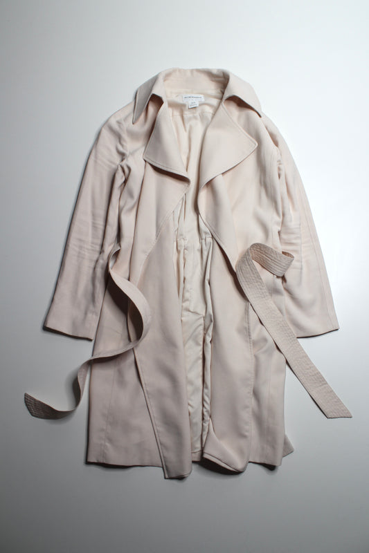 Club Monaco light pink belted trench coat, size xs
