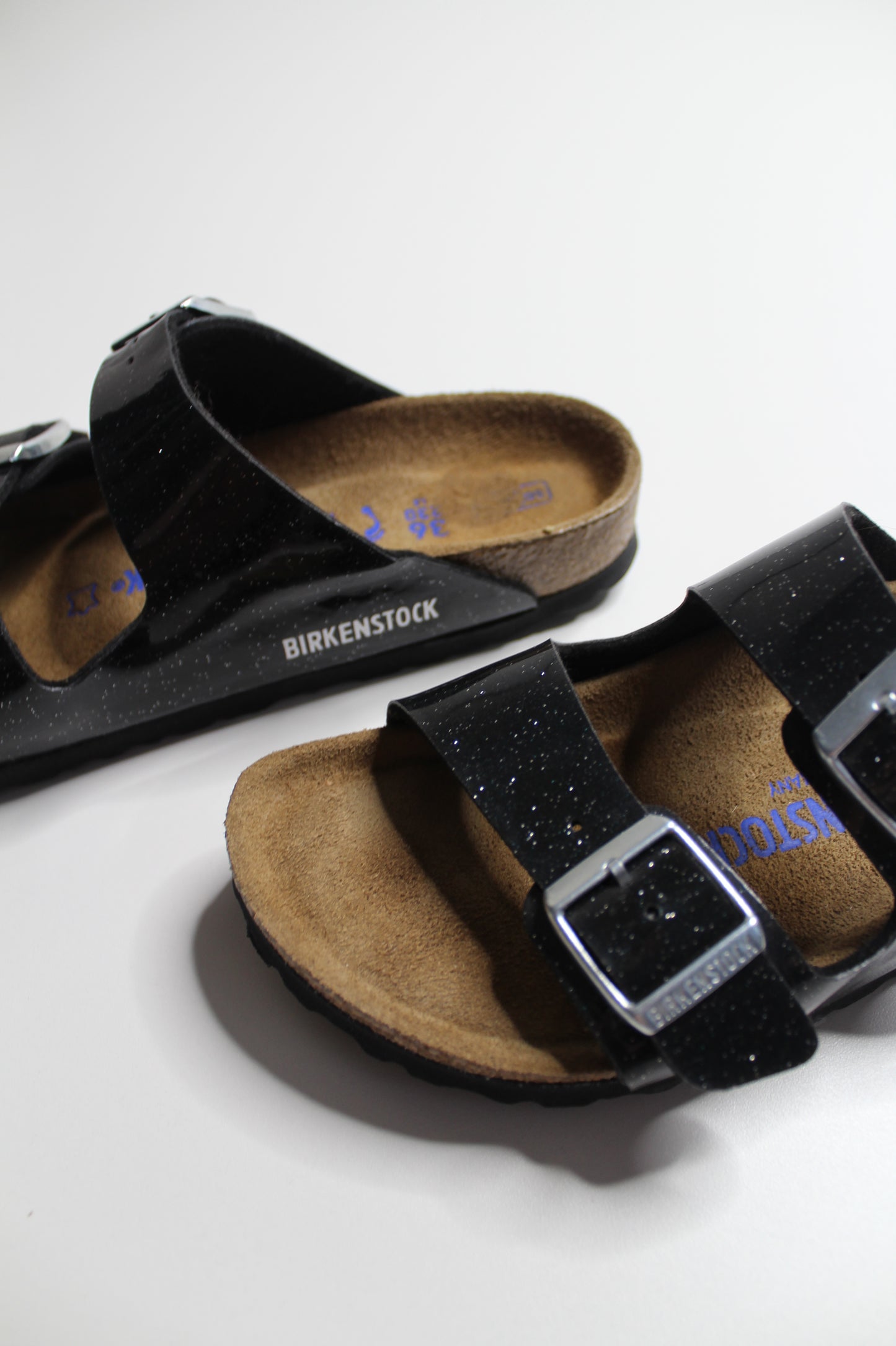 Birkenstock black cosmic sparkle sandals, size 36 (fits size 6) *worn once (price reduced: was $68)