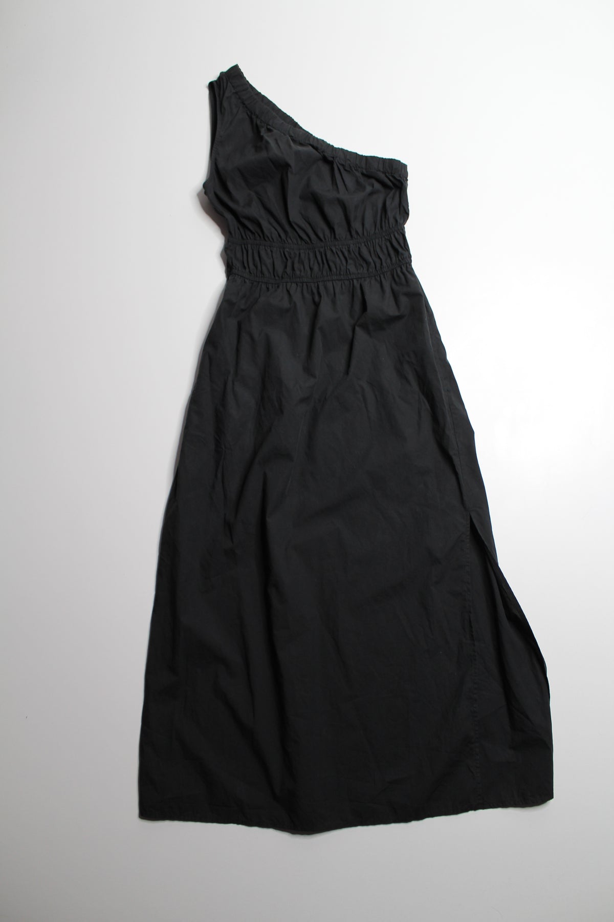 Rails black 'selani' one shoulder cotton midi dress, size xs