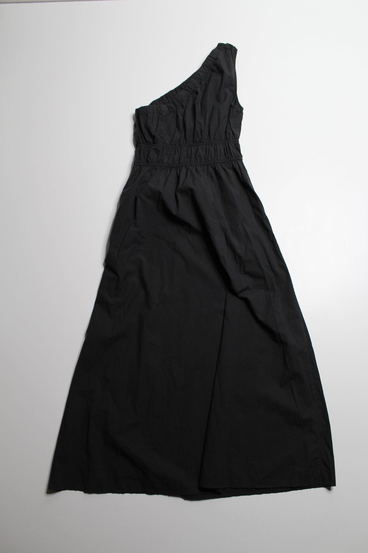 Rails black 'selani' one shoulder cotton midi dress, size xs