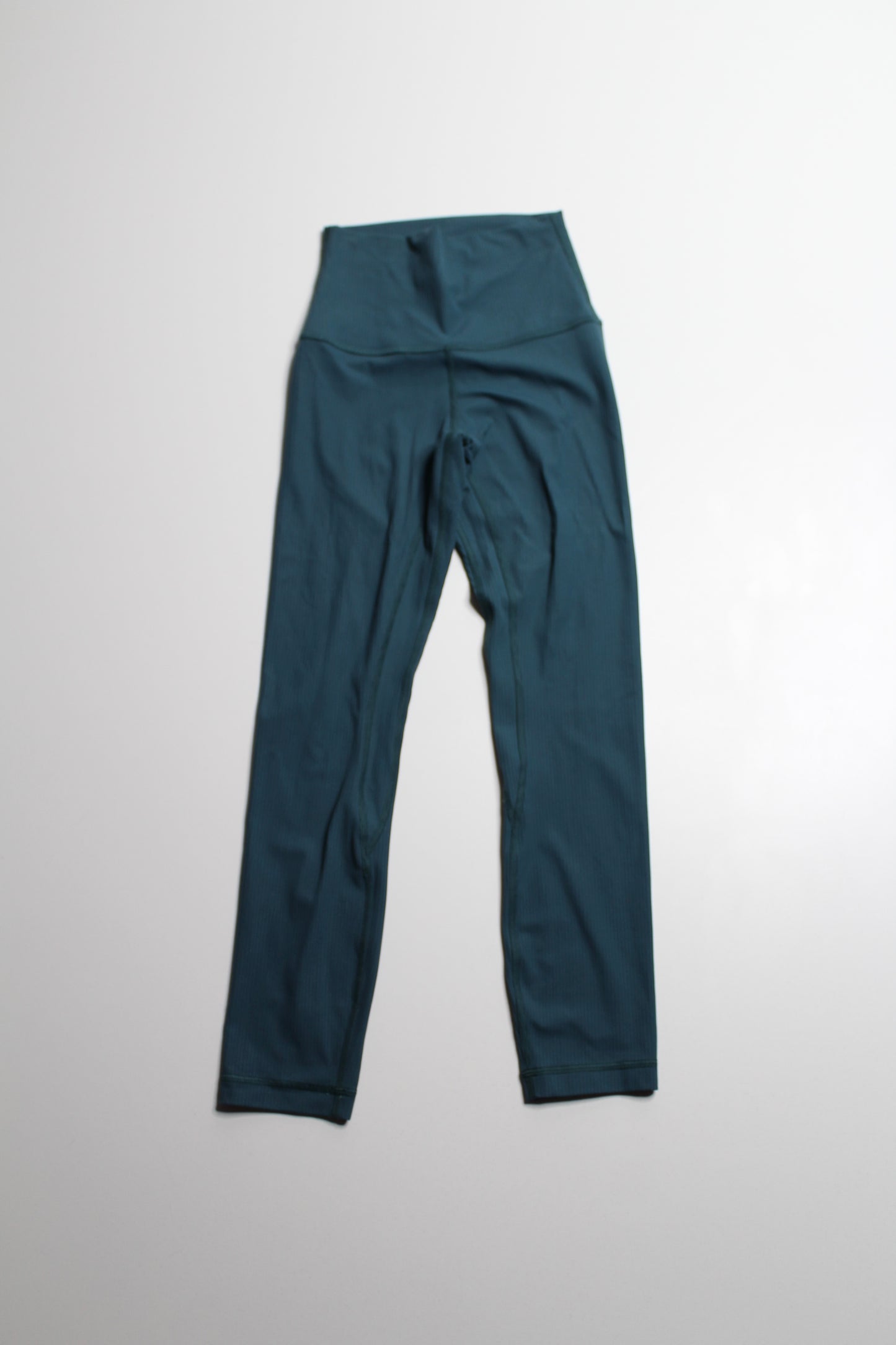 Lululemon turquoise ribbed ‘align’ leggings, size 0 (22”) (fits 0/2) (was  $50)