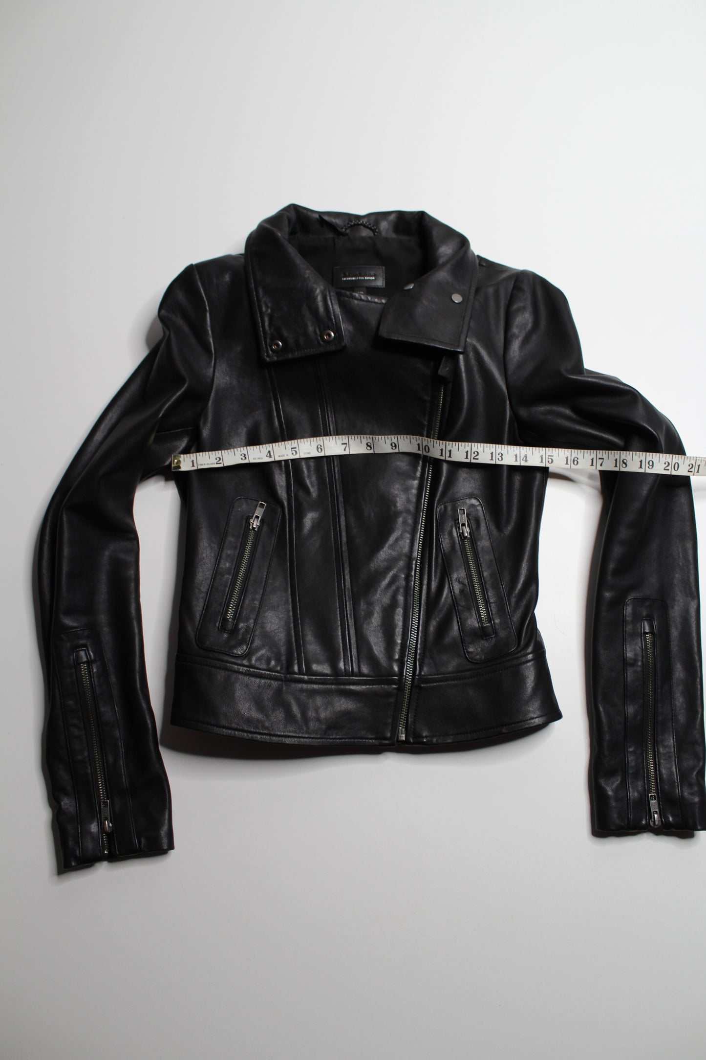 Mackage black leather jacket, size xs (sale: 10% off)