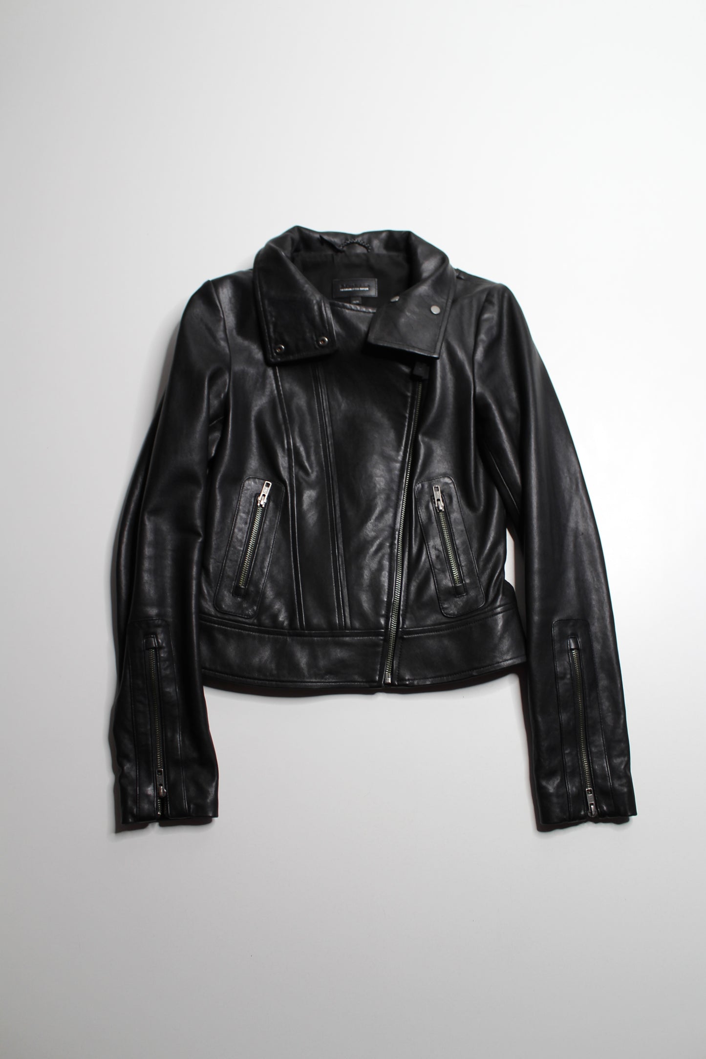 Mackage black leather jacket, size xs (sale: 10% off)