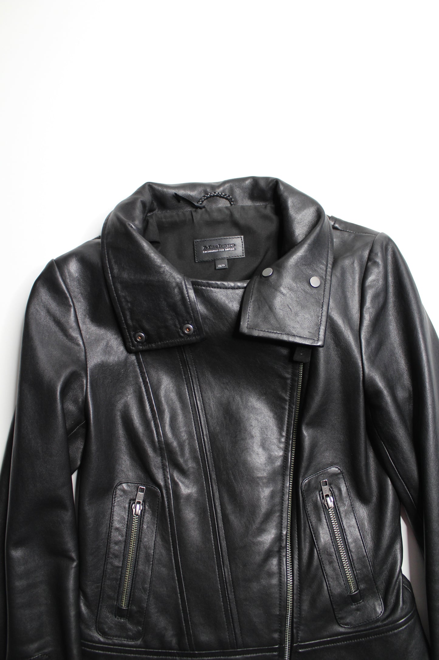 Mackage black leather jacket, size xs (sale: 10% off)