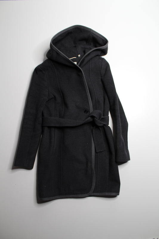 Aritzia Wilfred dark grey hooded wool/cashmere coat, size medium