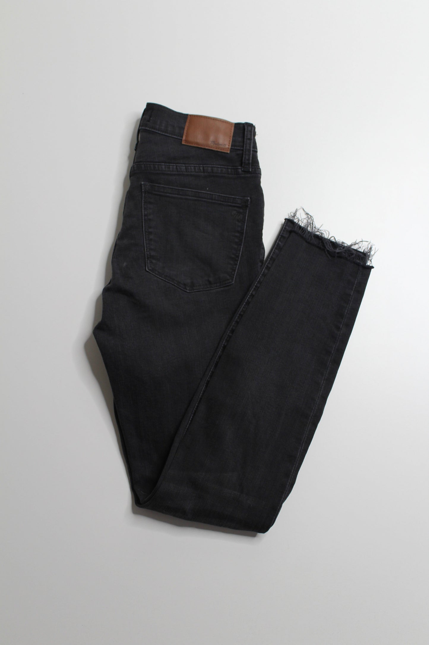 Madewell black wash 9" high rise skinny jeans, size 25 (additional 40% off)