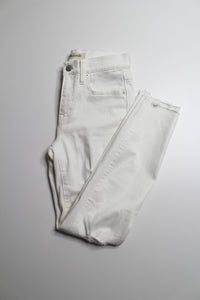 Madewell cream 9" high rise skinny crop jeans, size 25 (additional 20% off)