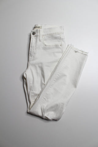 Madewell cream 9" high rise skinny crop jeans, size 25 (price reduced: was $48)