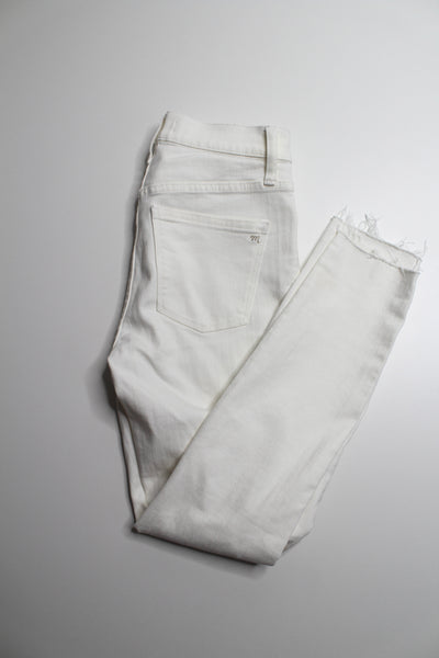 Madewell cream 9" high rise skinny crop jeans, size 25 (additional 20% off)