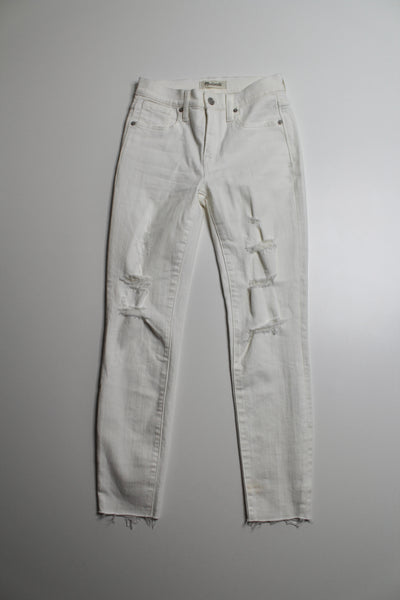 Madewell cream 9" high rise skinny crop jeans, size 25 (additional 20% off)