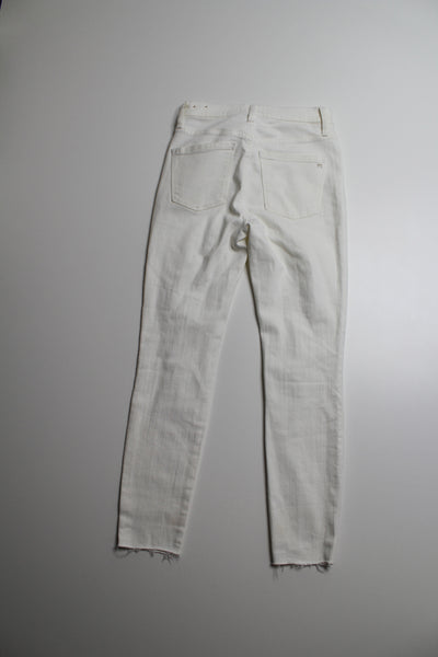 Madewell cream 9" high rise skinny crop jeans, size 25 (additional 20% off)