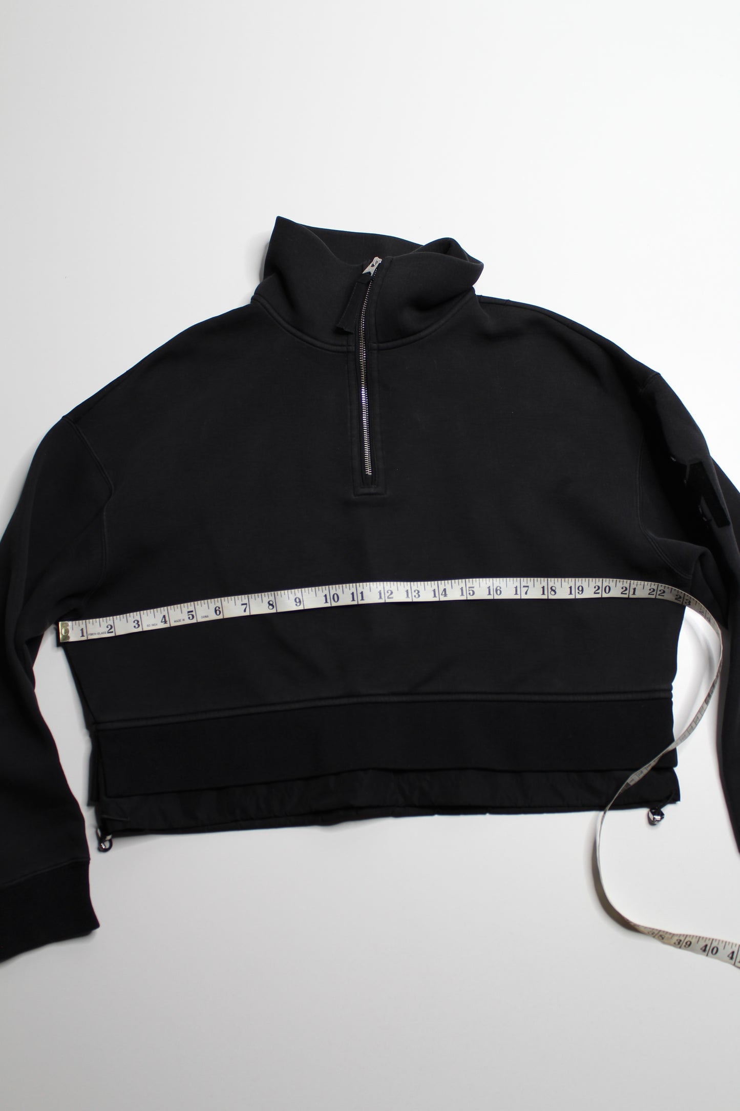 Mackage black 1/2 zip jersey sweater, no size fits medium/large