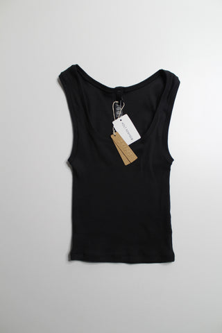 Skims black soft ribbed lounge tank, size xs *new with tags