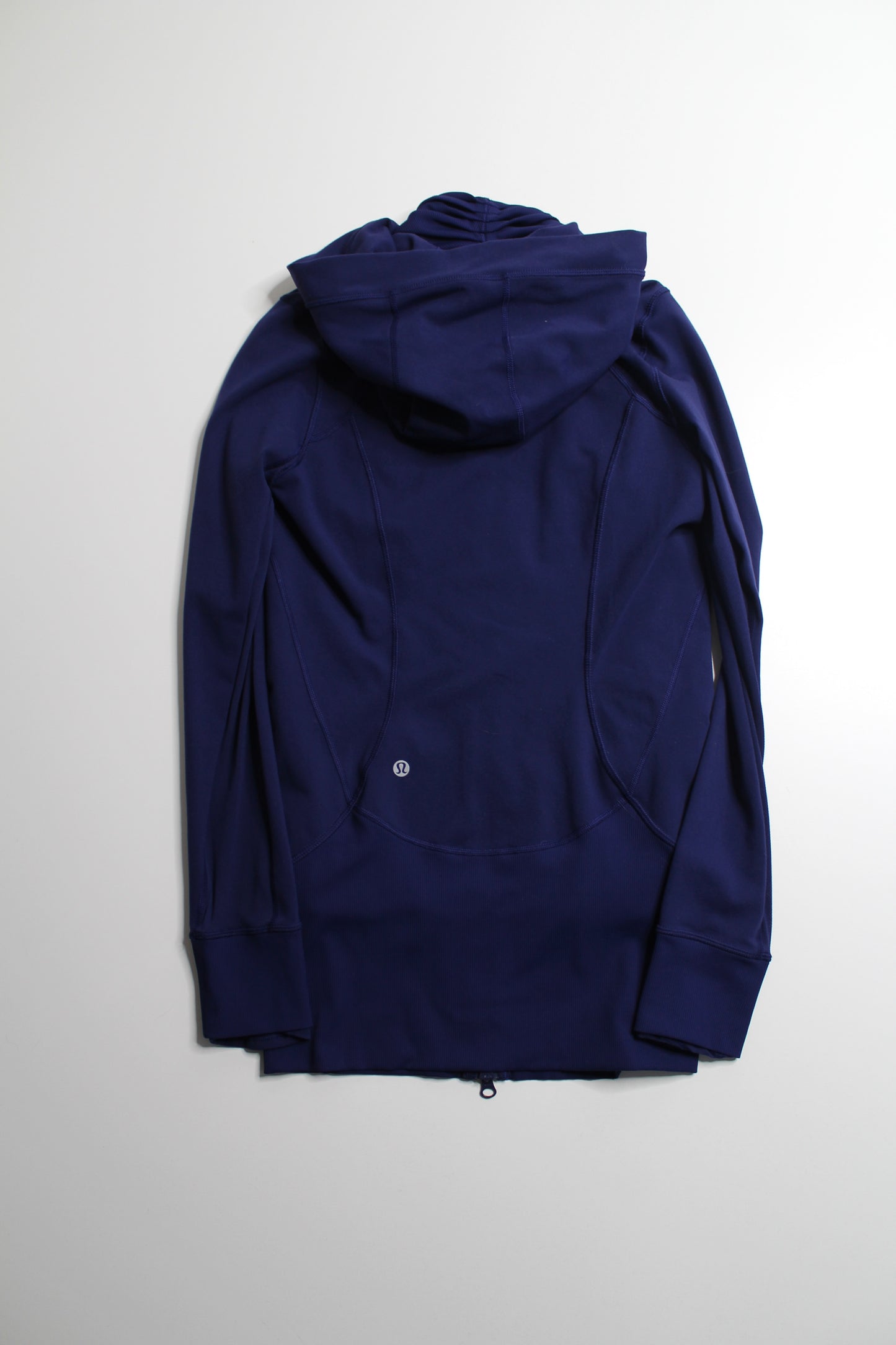 Lululemon blue zip up hooded jacket, size 4 (price reduced: was $40)